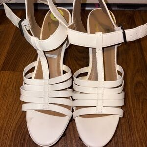 Elegant White Strappy Sandals